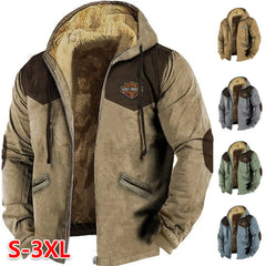 ⛄【M-5XL】Modní pánský podzimní a zimní volný kabát z hustého baršunu