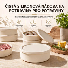 5 kusů za pouhých 590 Kč 🍱 Silikonová nádoba vhodná pro styk s potravinami, na skladování a ohřívání jídla