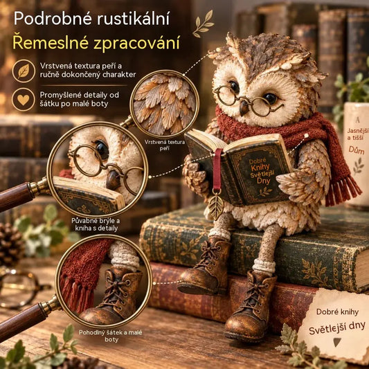 po omezenou dobu! 🦉 Rozkošná figurka sovy, která čte