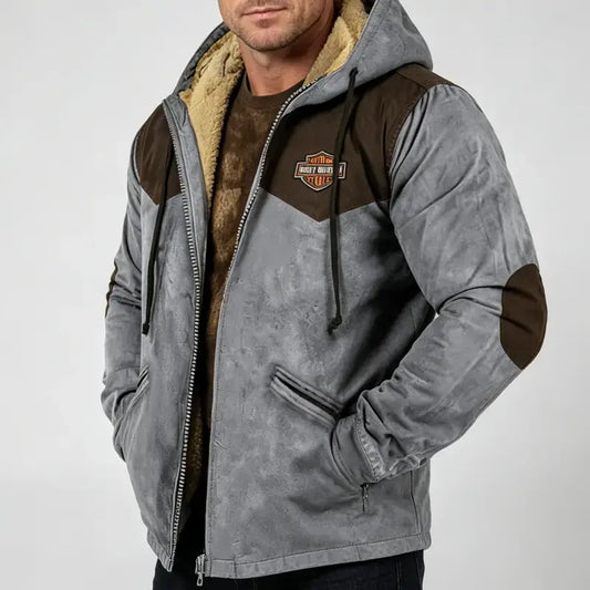 ⛄【M-5XL】Modní pánský podzimní a zimní volný kabát z hustého baršunu