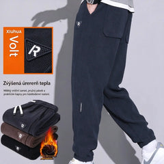 🔥【M-5XL】🖤Nové pánské zimní kalhoty – s polárním podšívkou, zesílený kord; teplé, ležérní pánské kalhoty.