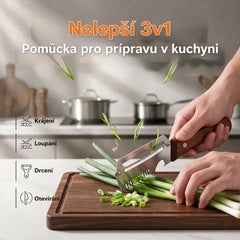 ✅【Kupte 1 a získejte 1 zdarma】2 kusy za 470 Kč 🧅🔪 Víceúčelová kuchyňská škrabka „3 v 1“: škrábe, krájí na plátky a otevírá lahve! 🔥