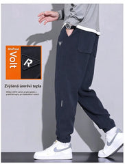 🔥【M-5XL】🖤Nové pánské zimní kalhoty – s polárním podšívkou, zesílený kord; teplé, ležérní pánské kalhoty.